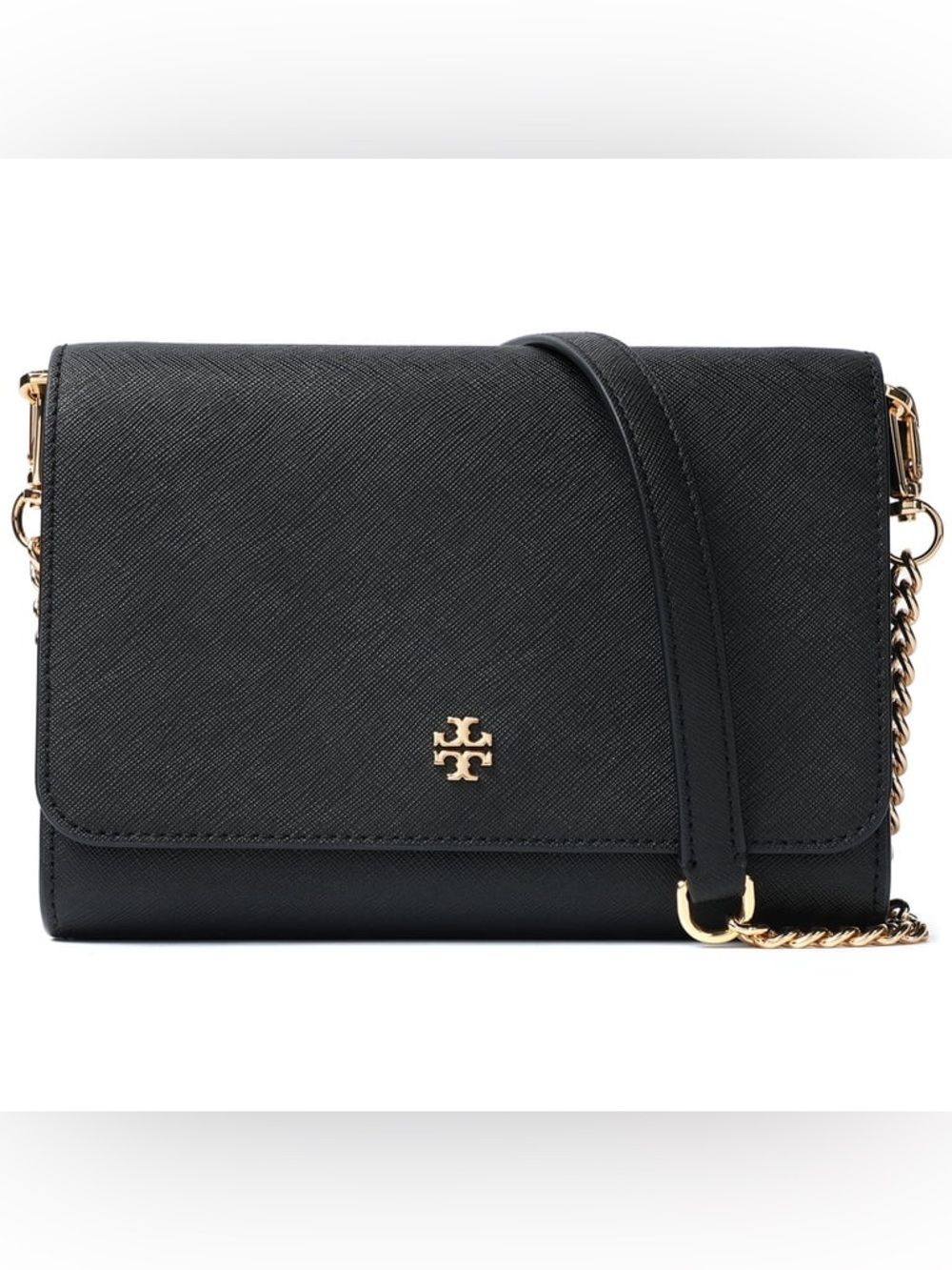 Tory Burch Black Crossbody with Gold Chain Strap